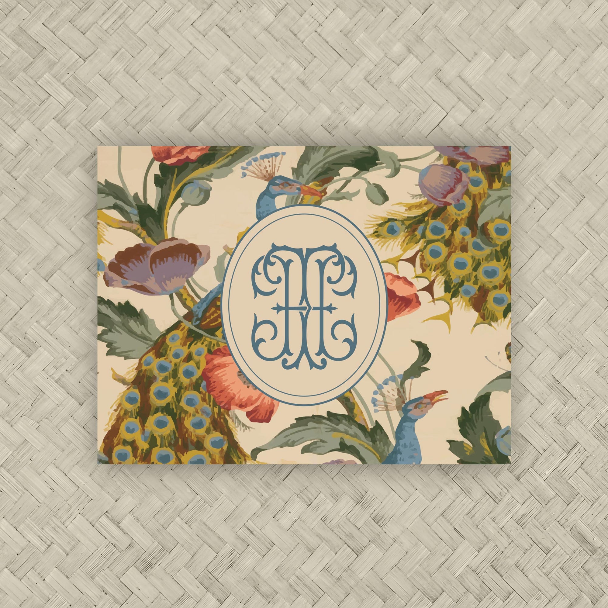 The Peacock Duogram Mahjong Card Sticker