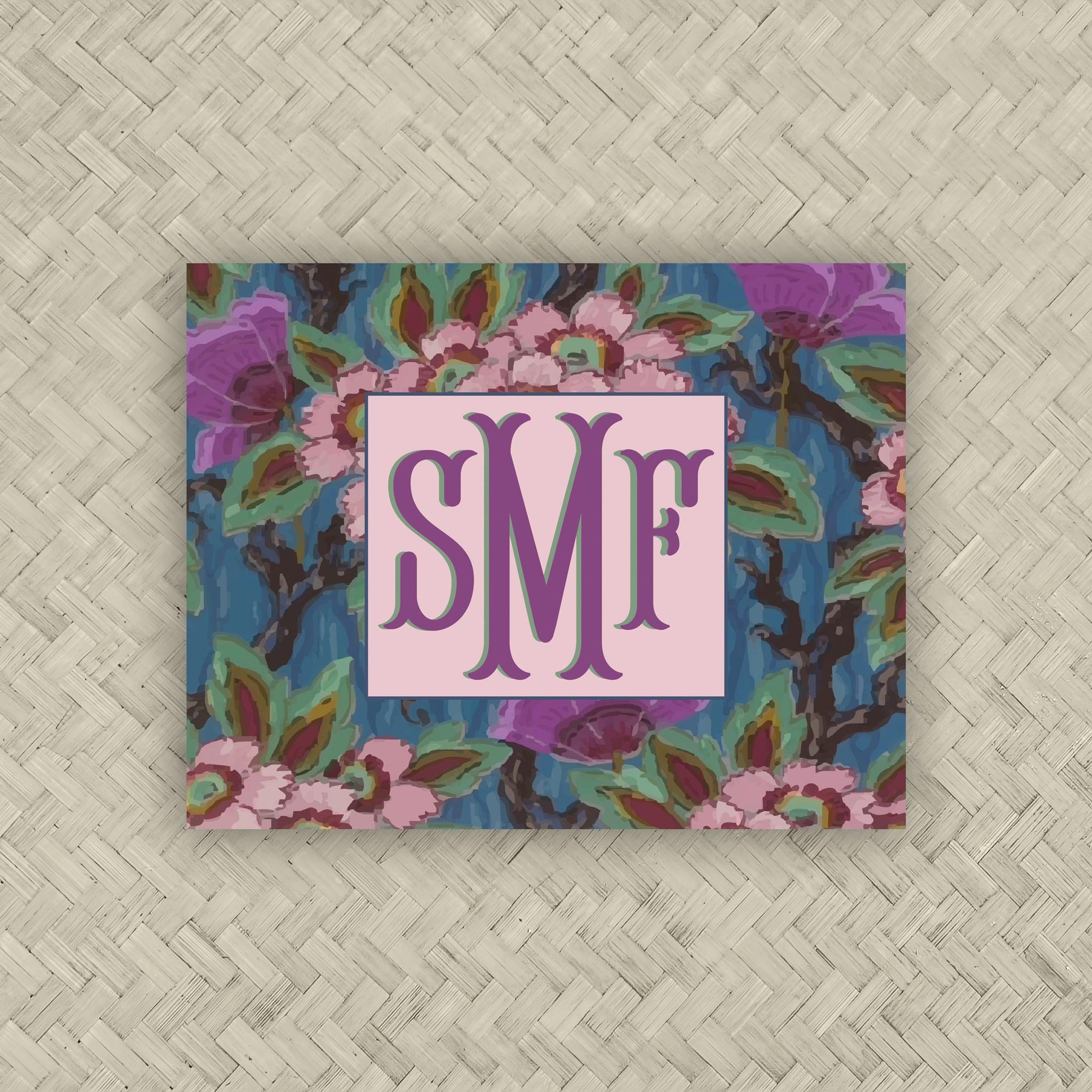 The Violet Monogram Mahjong Card Sticker
