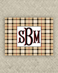 The Blaine Plaid Monogram Mahjong Card Sticker