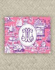 The Ming Bubble Gum Pink & Grape Duogram Mahjong Card Sticker