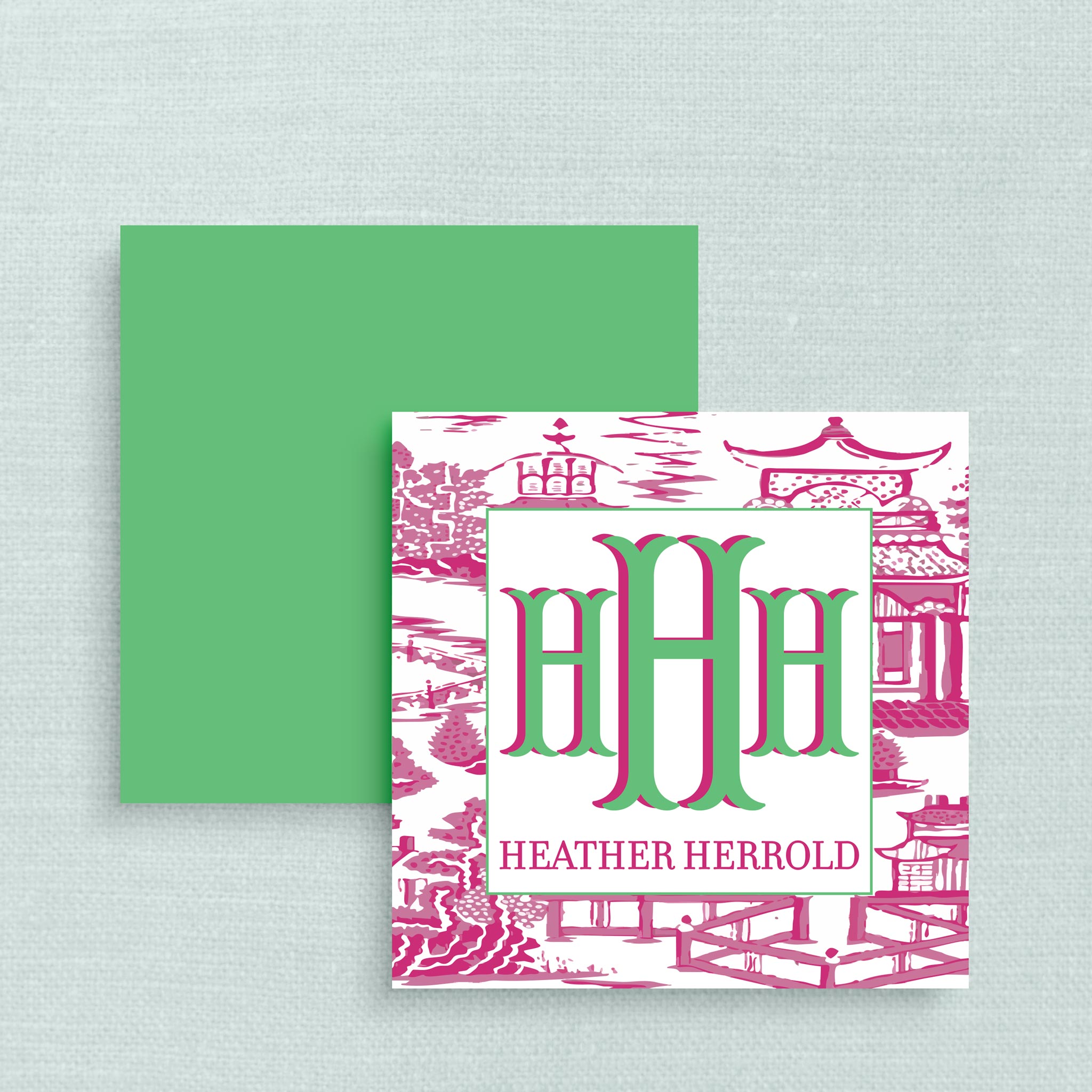 The Ming Pink & Green Fishtail Gift Tag – Ephemera Events Co