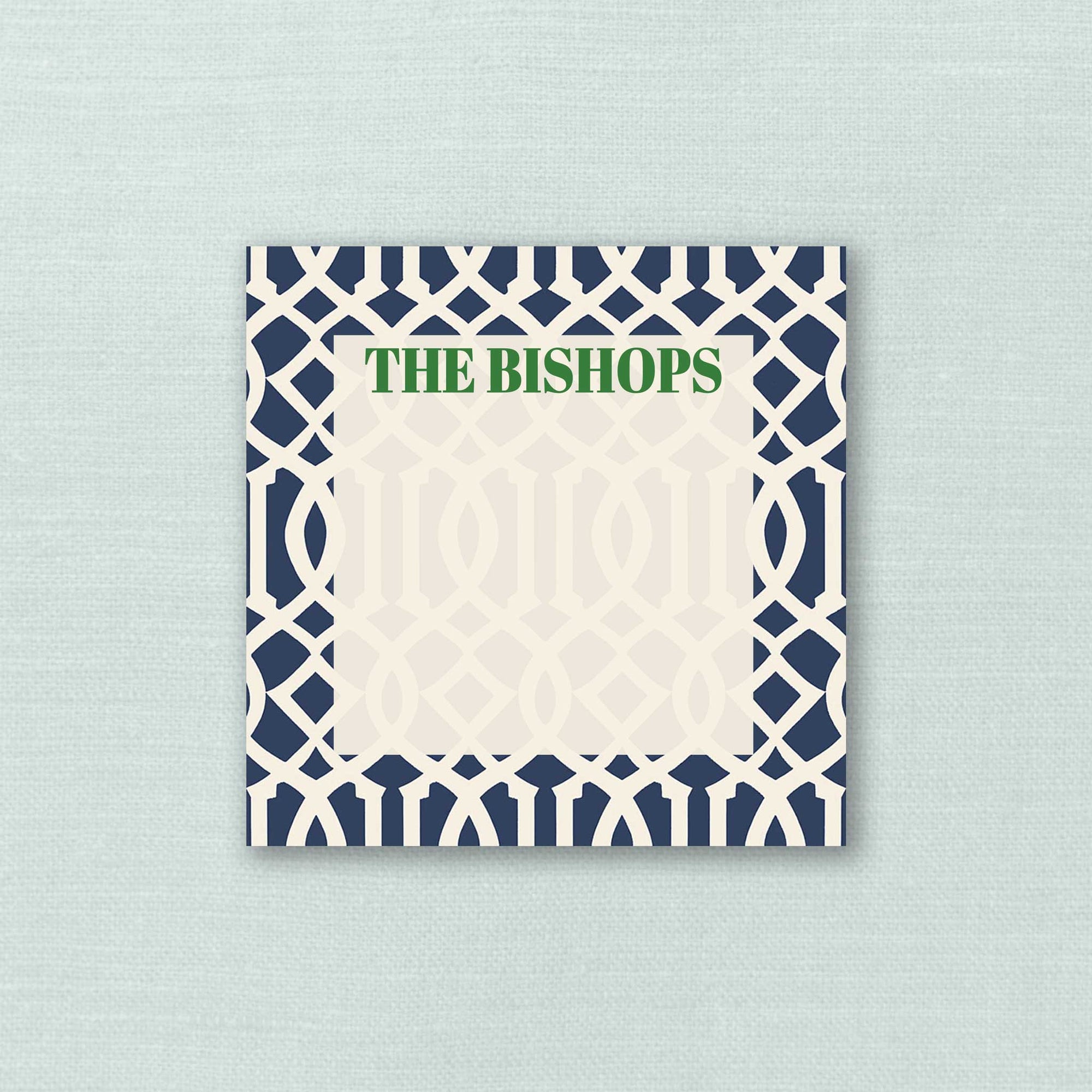 The Bishop Personalized Notepad