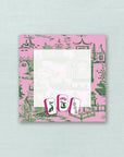 Mahjong Tile Pink & Green Notepad