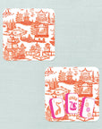 Preppy Pagoda Mahjong Coasters - Set of 10