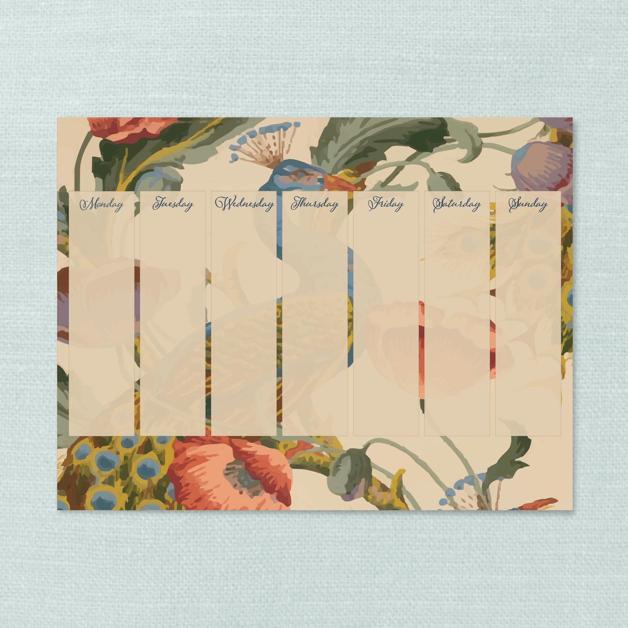 The Peacock Weekly Planner Notepad