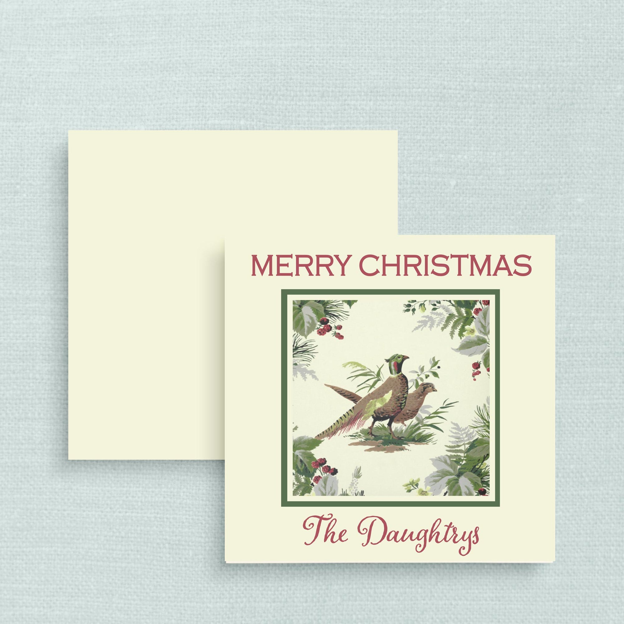 The Pheasant Christmas Personalized Gift Tag