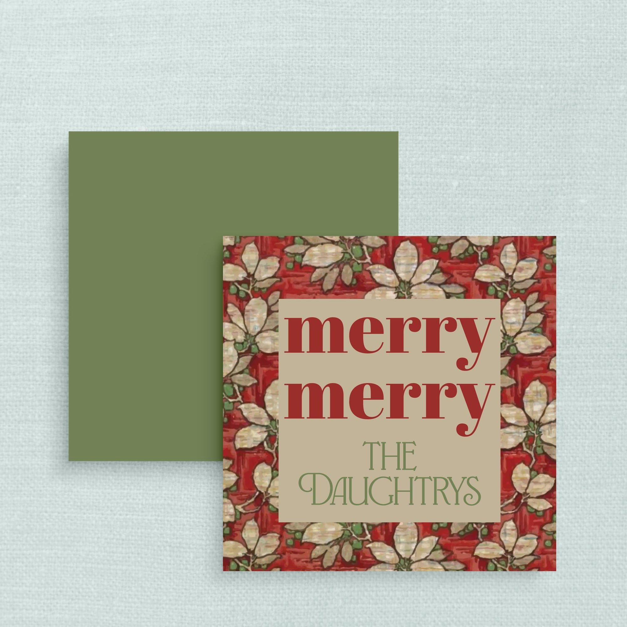 The Poinsettia Personalized Gift Tag