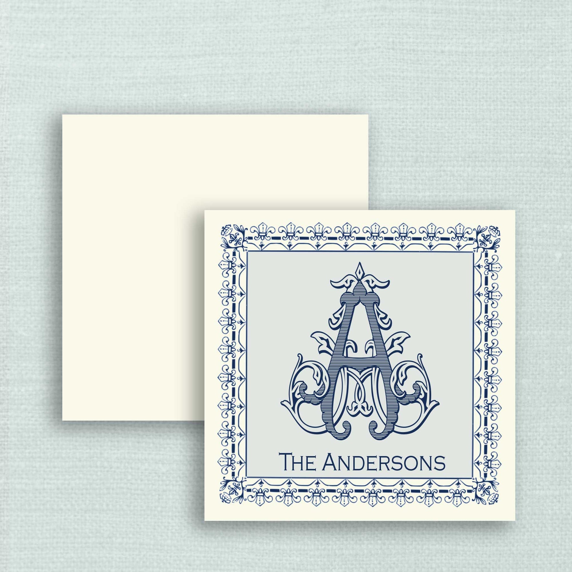 The Vine Gift Tag - Navy