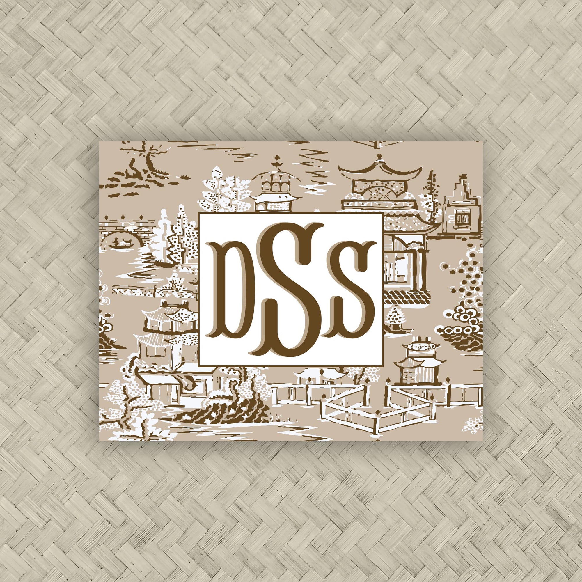 The Ming Coffee &amp; Chocolate Monogram Mahjong Card Sticker