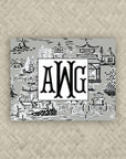 The Ming Grey & Black Monogram Mahjong Card Sticker