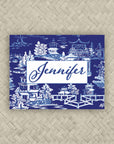 The Ming Royal & French Blue Personalized Mahjong Card Sticker