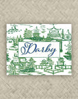 The Ming Green & Royal Personalized Mahjong Card Sticker
