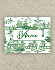 The Ming Forest & Green Personalized Mahjong Card Sticker
