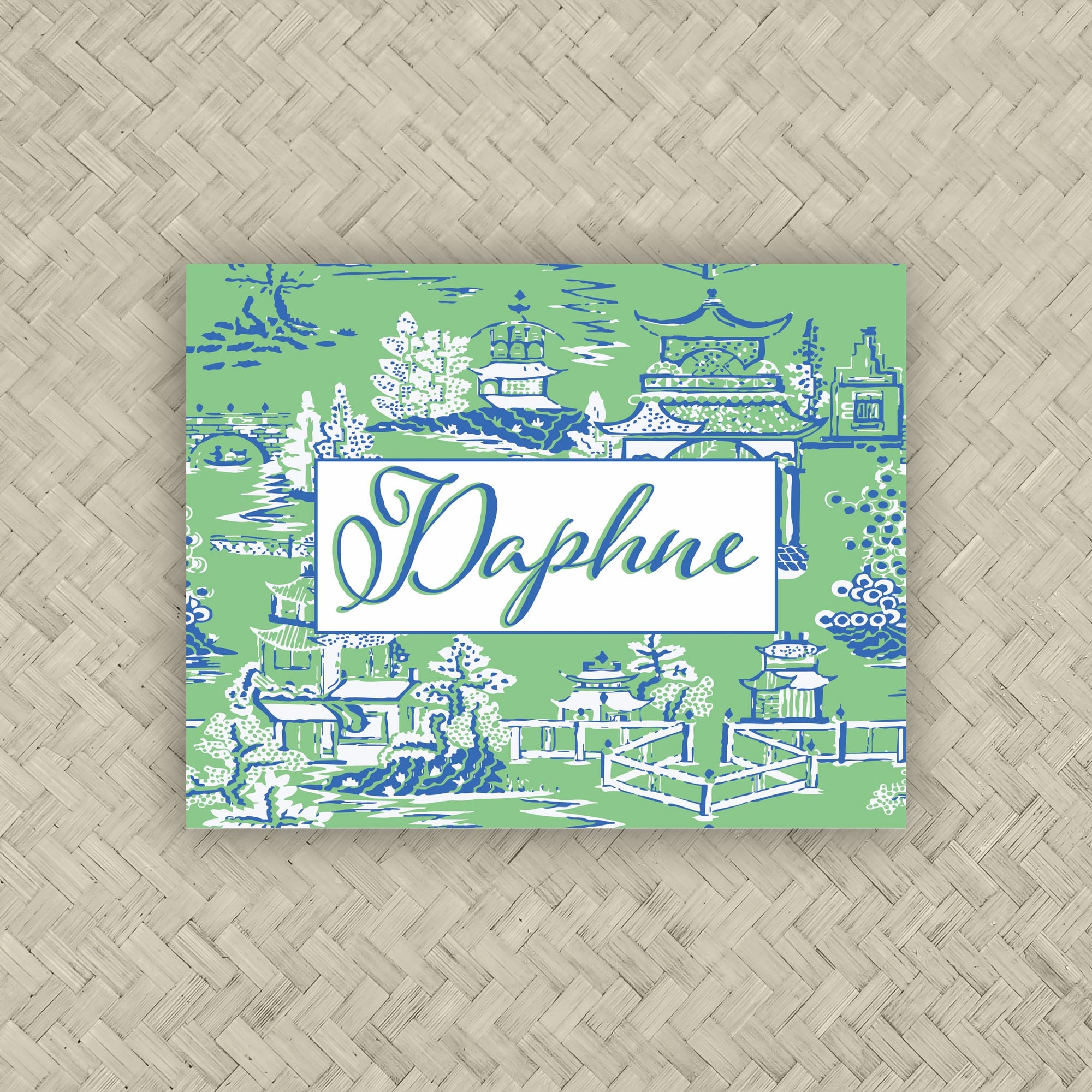The Ming Pistachio &amp; Royal Personalized Mahjong Card Sticker