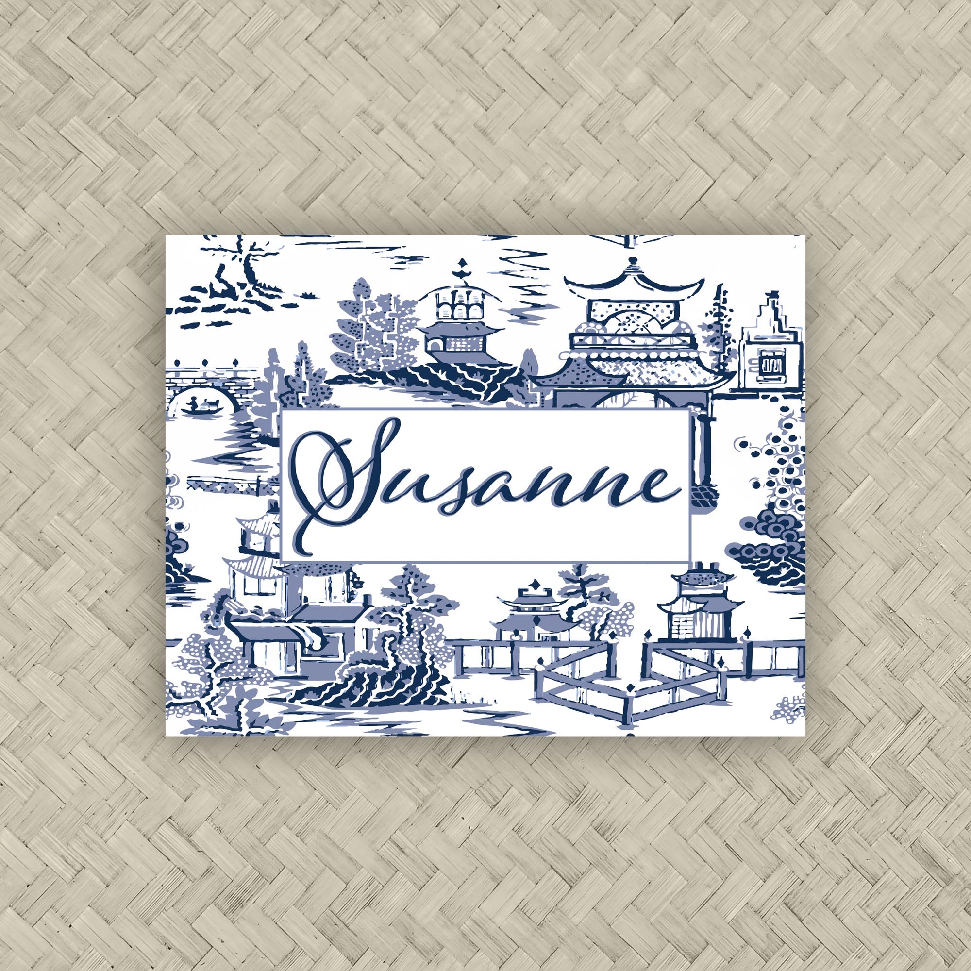 The Ming Navy Personalized Mahjong Card Sticker