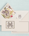 The Winnie Floral Duogram Notecards with Lined Envelopes
