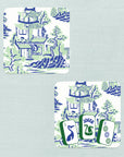 Preppy Pagoda Mahjong Coasters - Set of 10