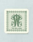 The Cartouche Custom Coaster Duogram in Evergreen - set of 48