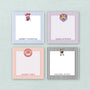 Any College Ticking Stripe & Logo Personalized Notepad