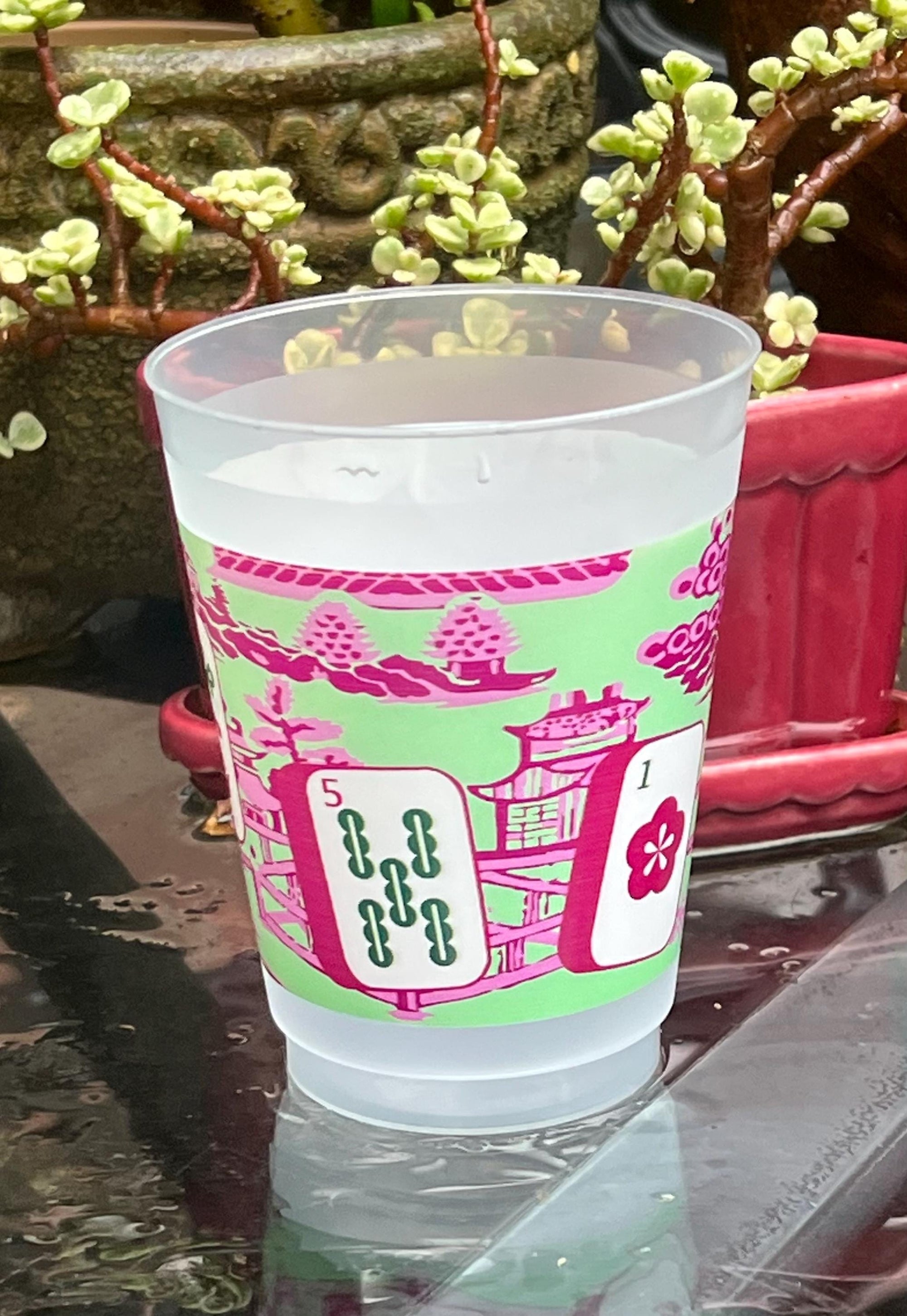 The Ming Frosted Mahjong Cups - Set of 8