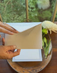 The Celeste Blue & White Personalized Notecards with Lined Envelopes